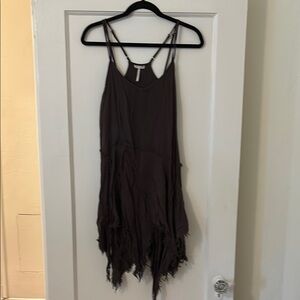 FREE PEOPLE Brown Fringe Dress